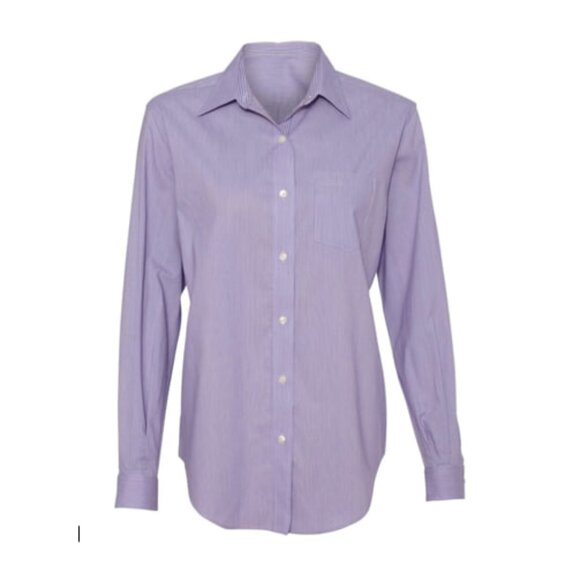 Van Heusen Ladies Classic Pincord Spread Dress Shirt Small - Picture 1 of 3